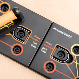 Pack Tabla de Flexiones Push-Up y Set de Bandas de Resistencia con Accesorios y Guía de Ejercicios InnovaGoods