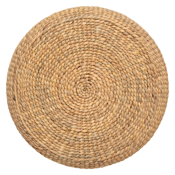 Pouf "Wond" jacinthe d'eau tressée