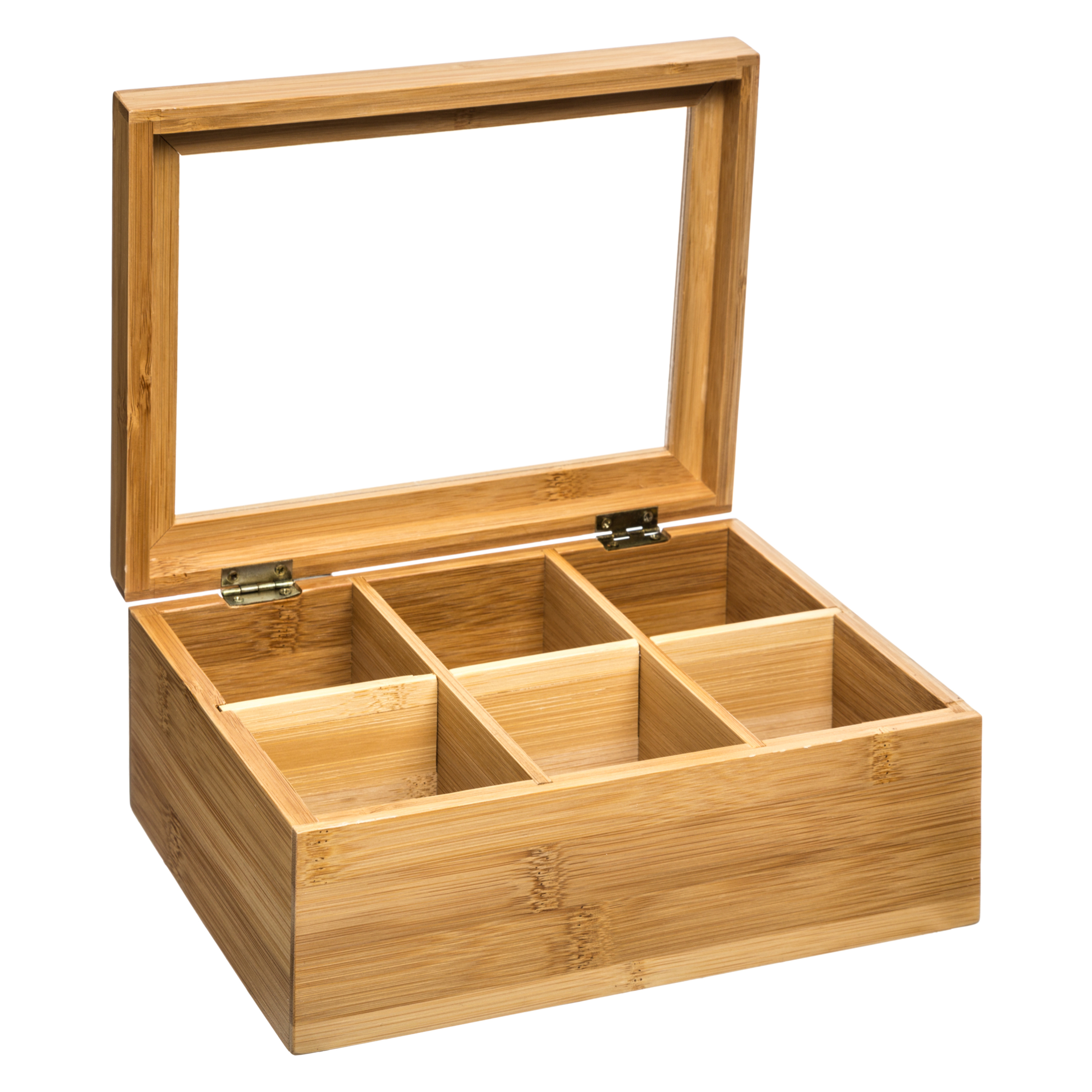 Caja de té x6 compartimentos de bambú