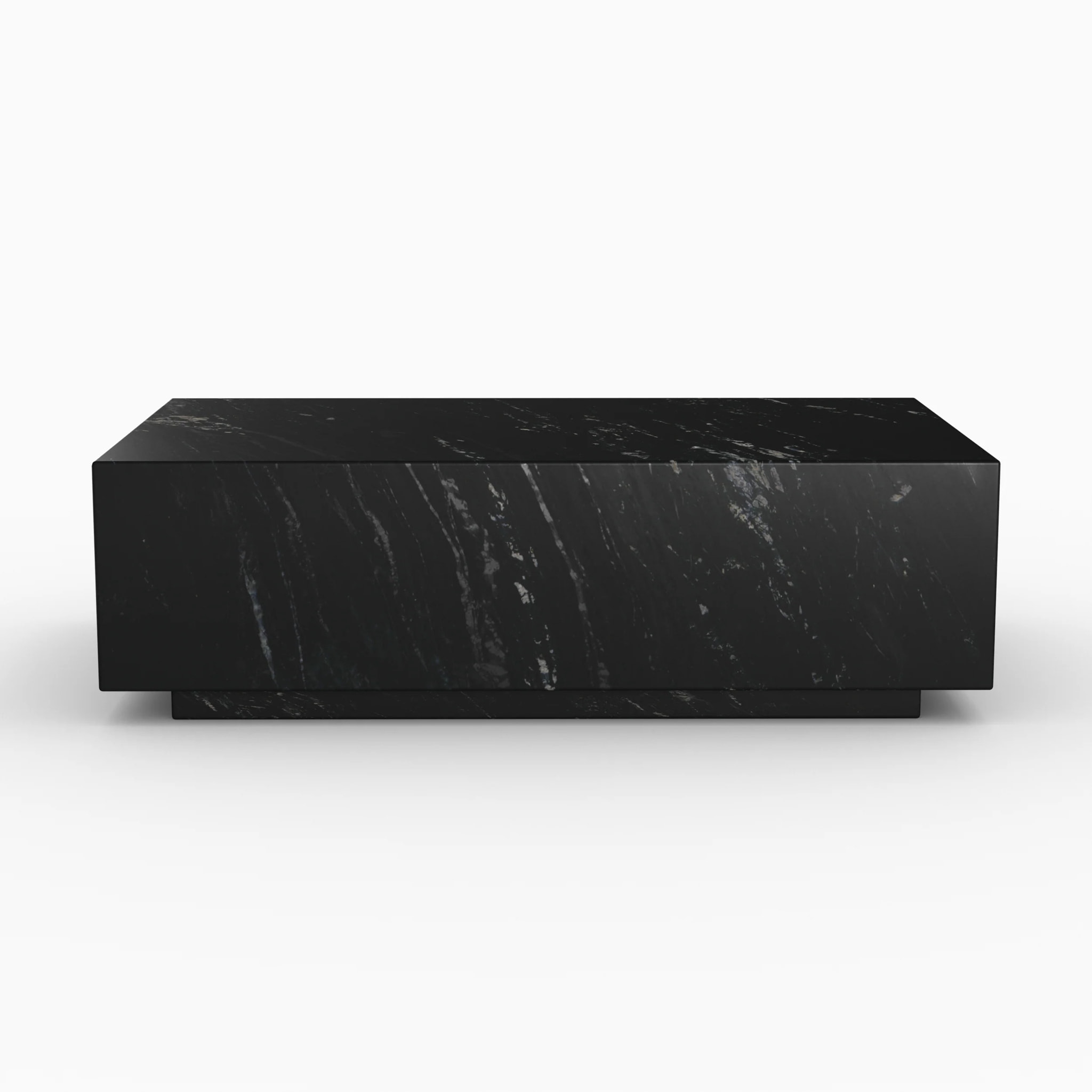 Table basse rectangulaire en marbre noir - Izaé