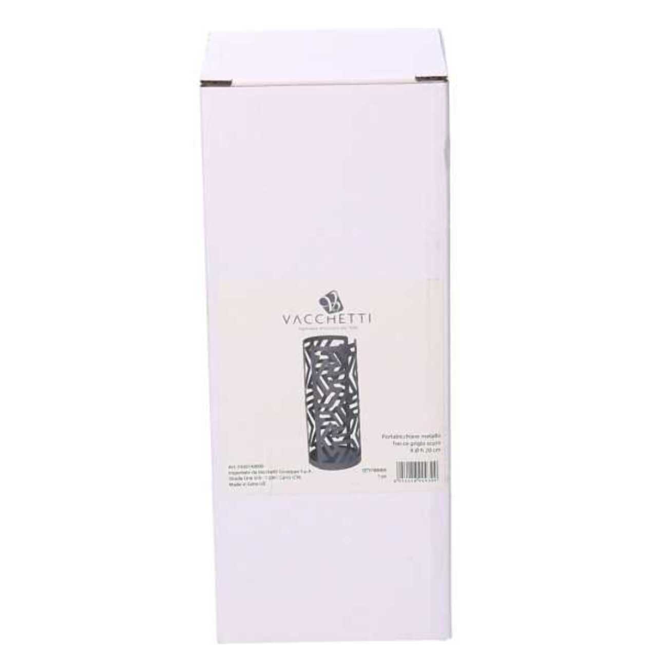 Portabicchiere in metallo frecce grigio tondo cm ø8h20