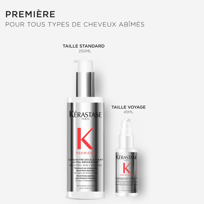 Premiere - Traitement pré-shampoing décalcifiant réparateur pour cheveux abîmés