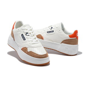 Zapatillas Hombre Casual Court Basic Stich Naranja D.Franklin