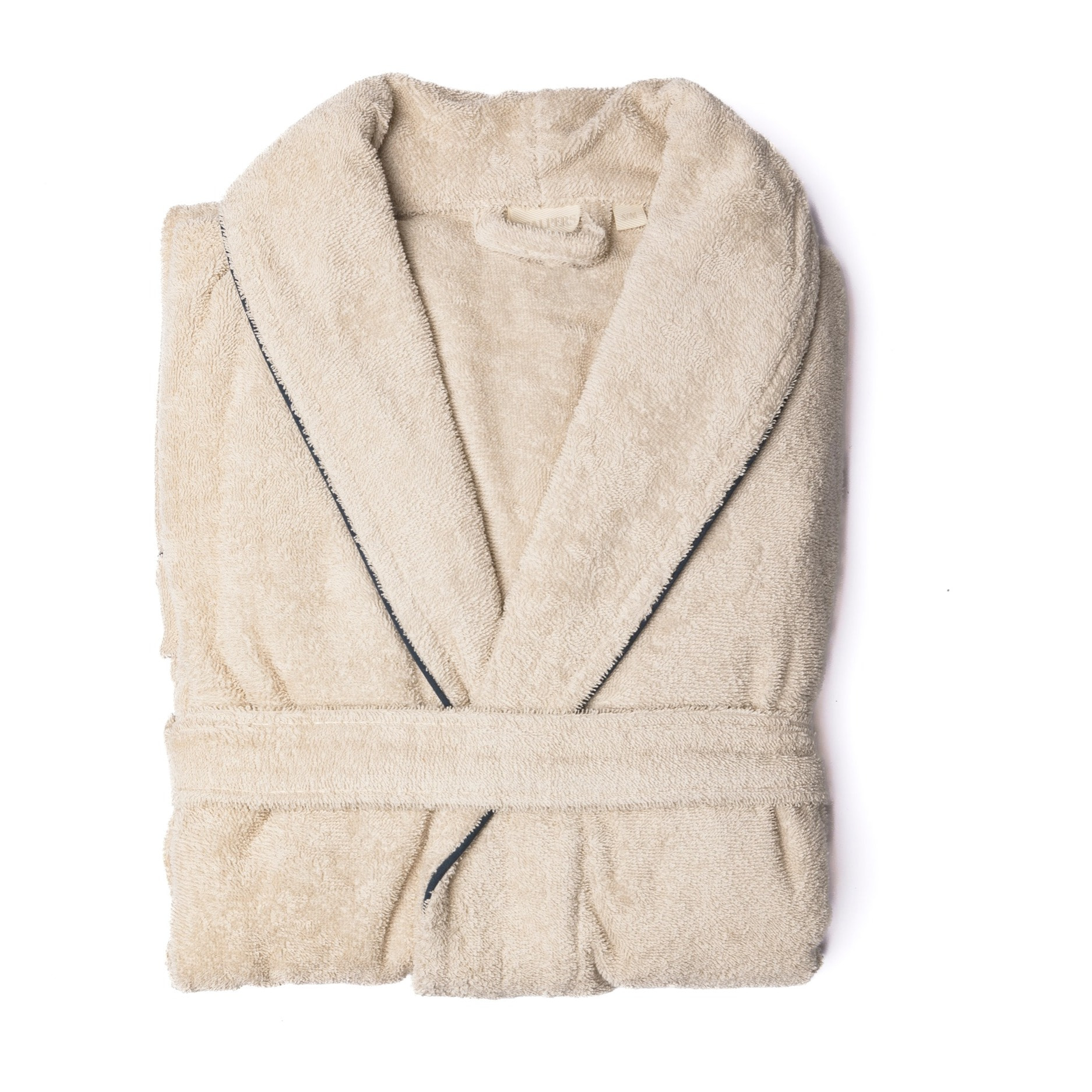 Scalpers albornoz liso con ribete y detalle bordado beige talla s-m