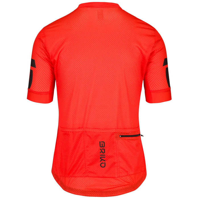 Briko - Maglie gioco, Uomo, Rosso - Granfondo Jersey 2.0