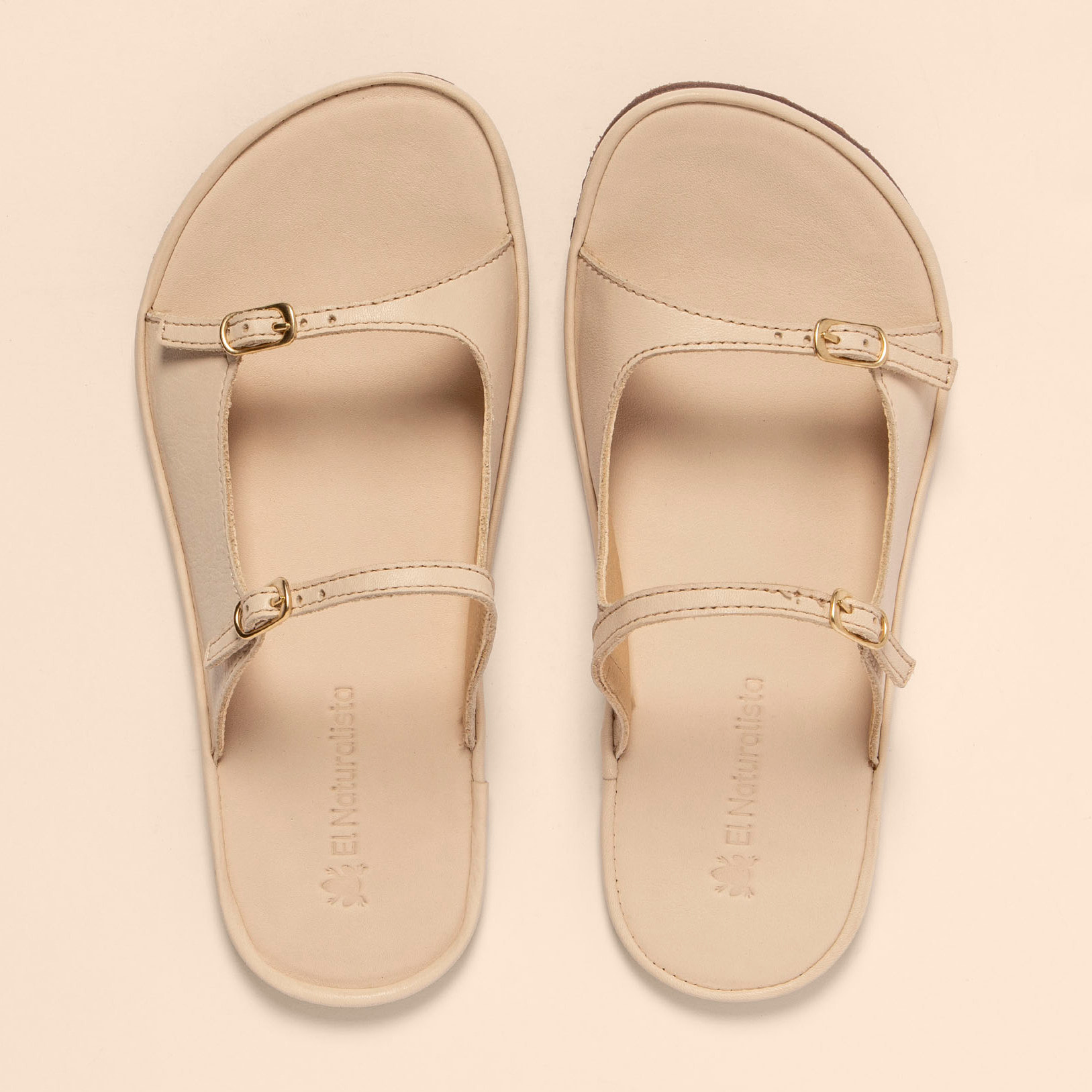 Sandalias N5684 SOFT NAPPA CREAM/ BARE SANDALS color Cream