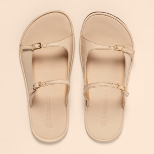 Sandalias N5684 SOFT NAPPA CREAM/ BARE SANDALS color Cream