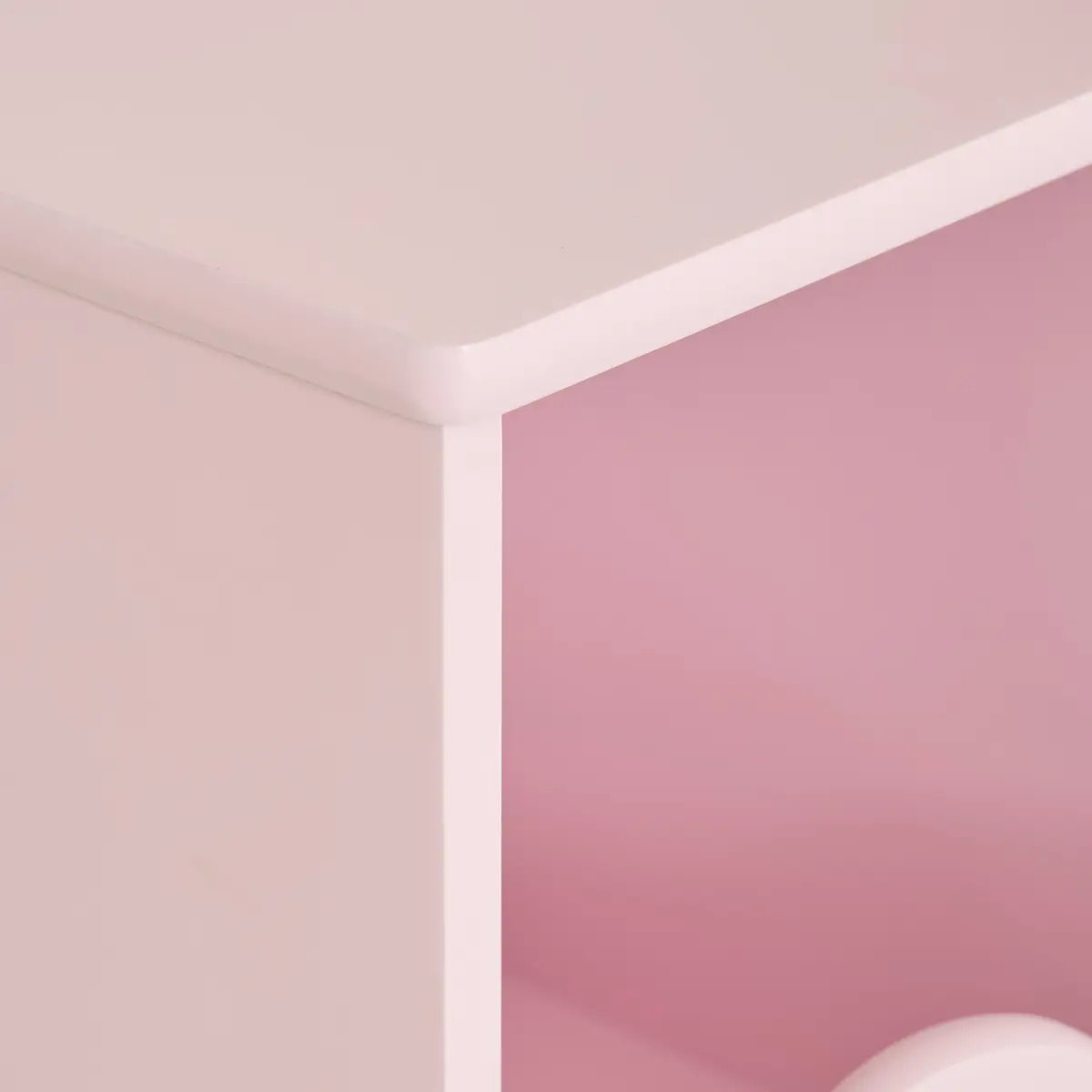 Table de chevet enfant Douceur rose 35,5x40cm