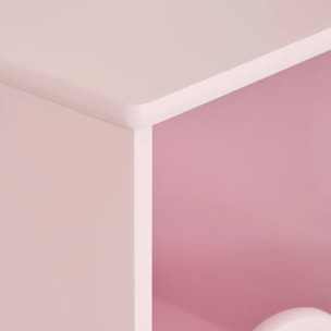 Table de chevet enfant Douceur rose 35,5x40cm