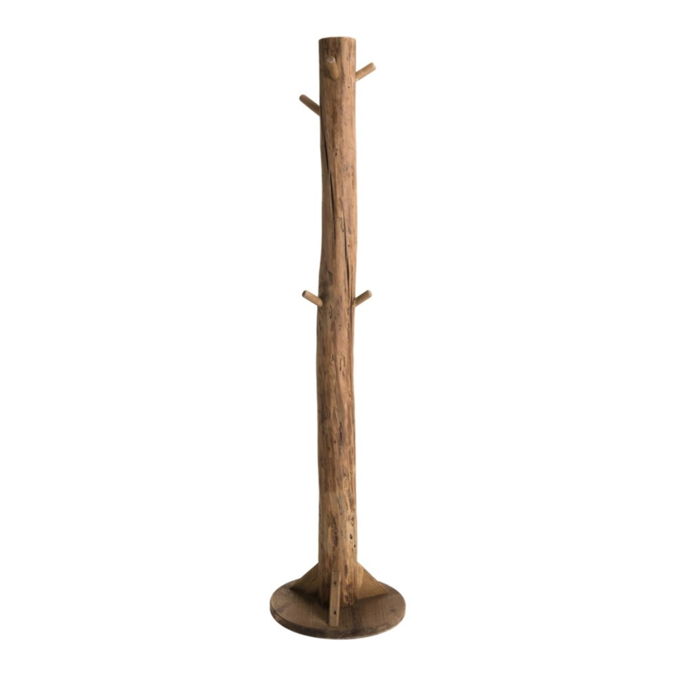 SANDY - Porte-manteau marron naturel bois Pin recyclé