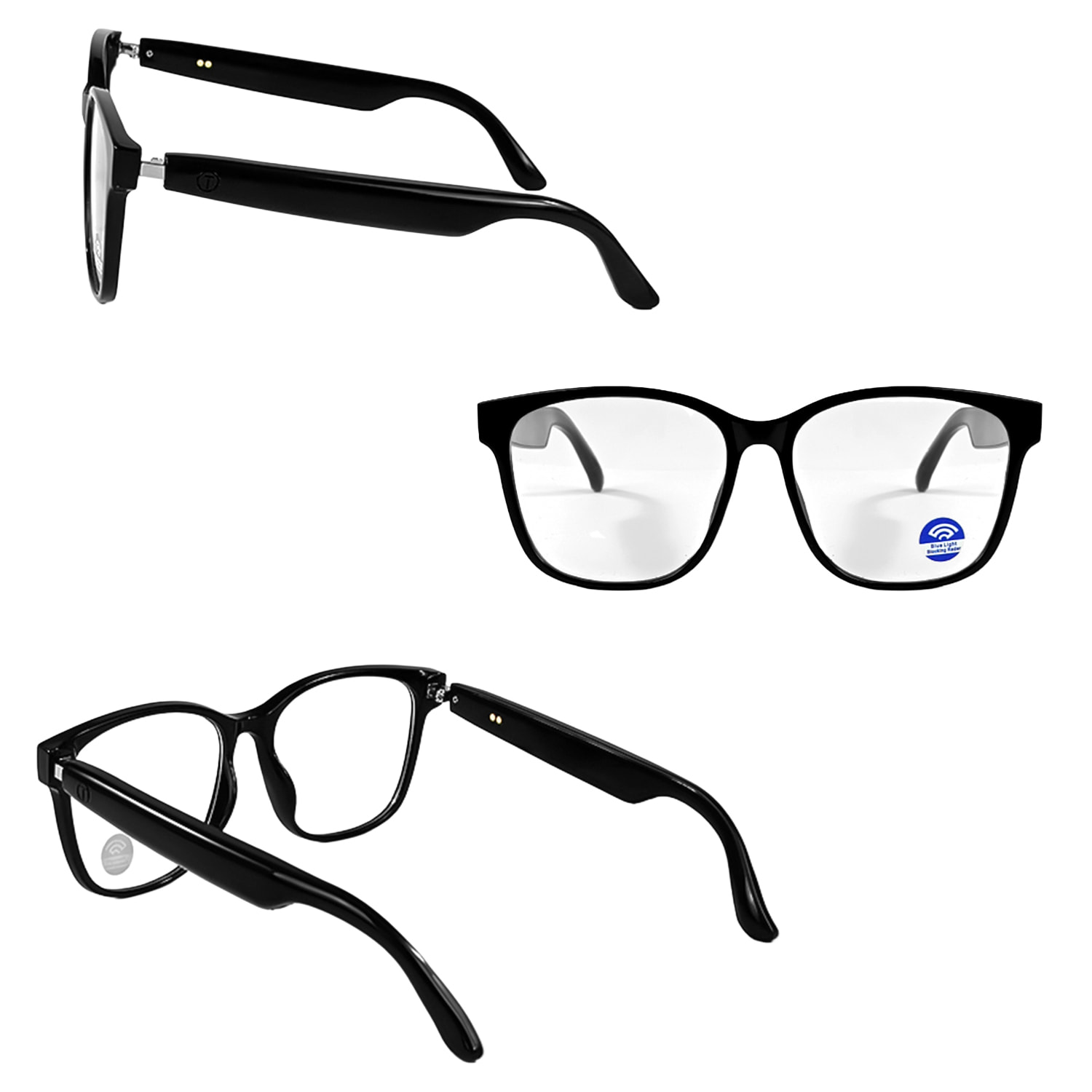 Gafas inteligentes GS08, llamada bluetooth, asistente de voz, control remoto de la cámara.