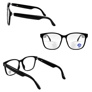 Gafas inteligentes GS08, llamada bluetooth, asistente de voz, control remoto de la cámara.