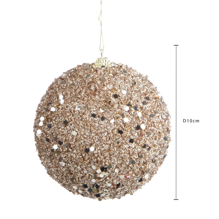 Sfere 6 pz con paillettes - Pezzi 2 - ORO - Bianchi Dino SpA