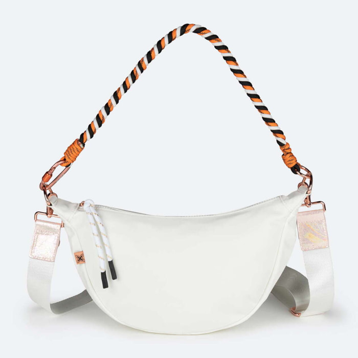 DEEP HOBO CROSSBODY WHITE