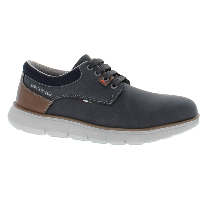 Armata di Mare Scarpe Uomo Scarponcino Casual Stringate con Soletta Rimovibile in Memory Foam AMU W24L635 Navy