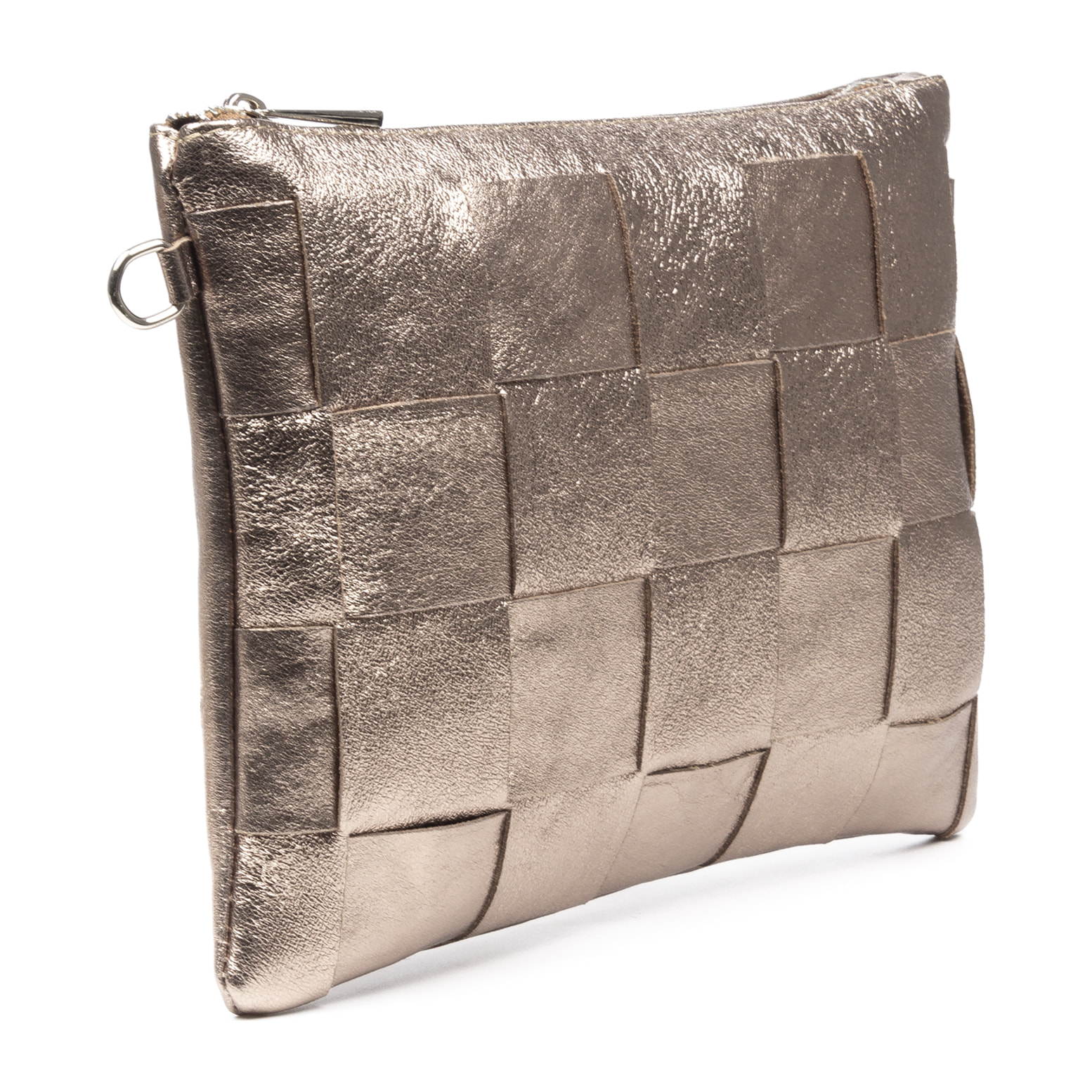 FIRENZE ARTEGIANI Borsa a spalla da Donna Acquanegra. Vera pelle scamosciata laccata lucida. Prodotto in Italia 27,5x5x20 Cm. Colore bronzo