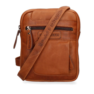 Borsa a tracolla  da uomo In Vera pelle Made in Italy 17x21x5 cm
