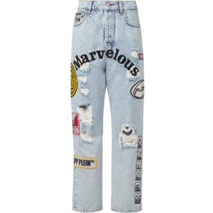 PHILIPP PLEIN Denim Trousers Loose Fit