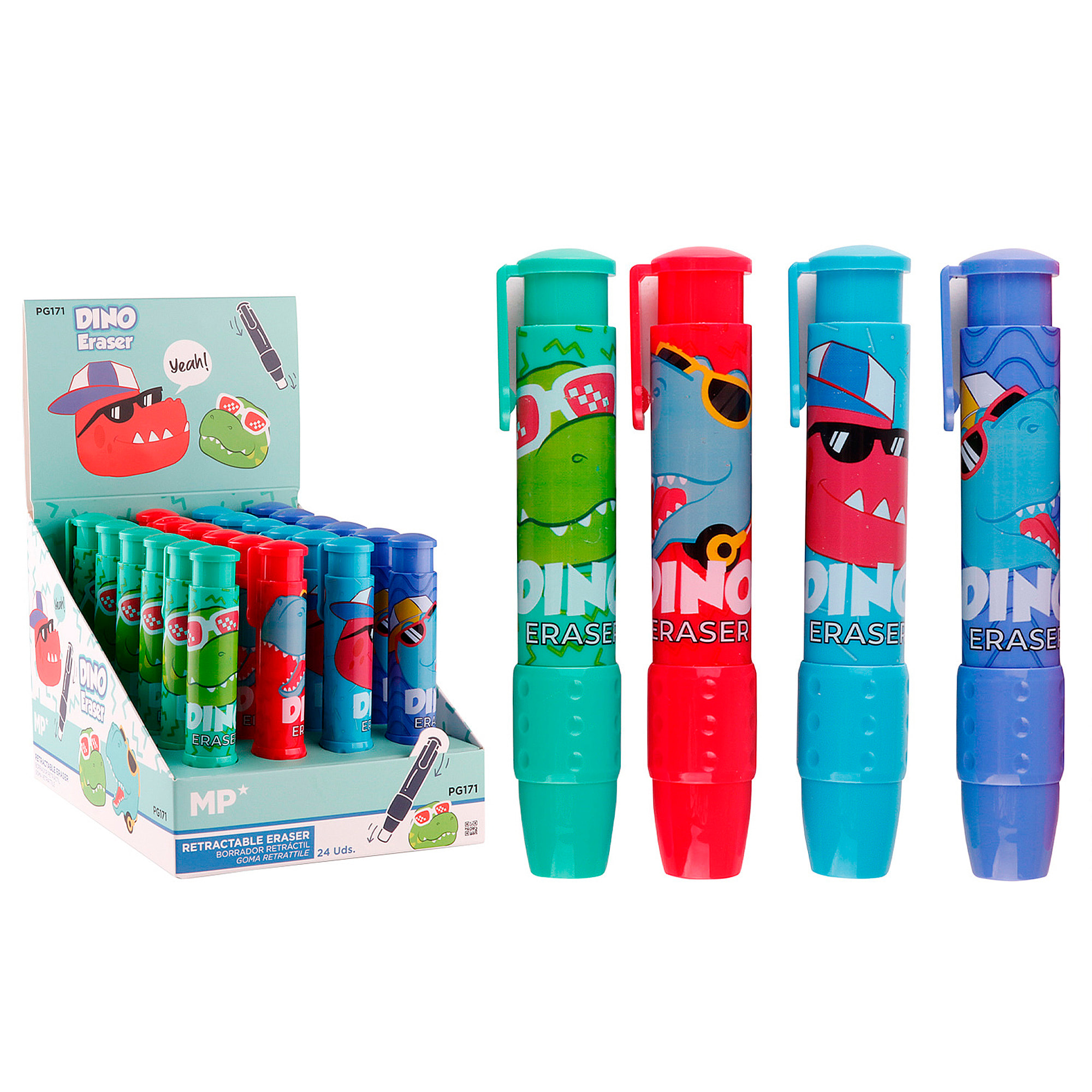 24 PACKS PORTA-GOMME DINOSAURO