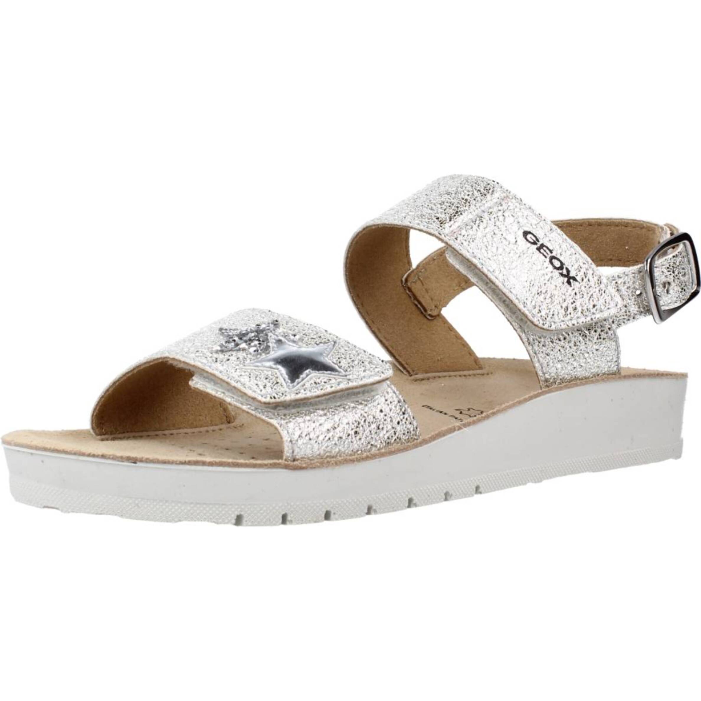 Sandalias Niña de la marca GEOX  modelo J SANDAL COSTAREI GI PLATA