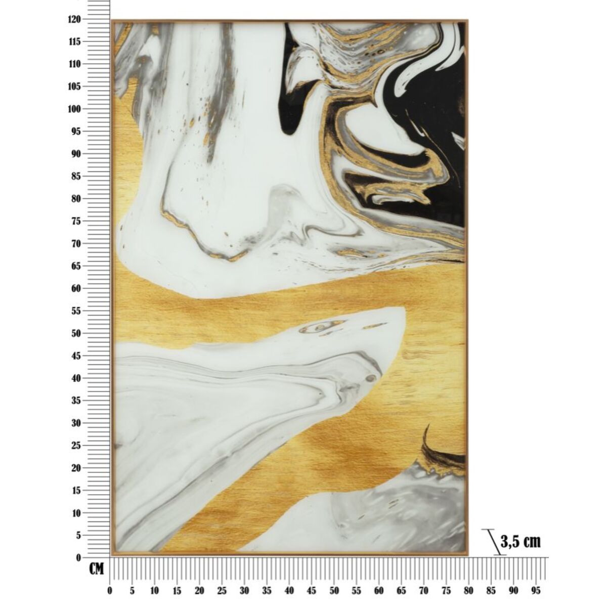 PANNELLO VETRO C/CORNICE GHOSTLY CM 80X3,5X120