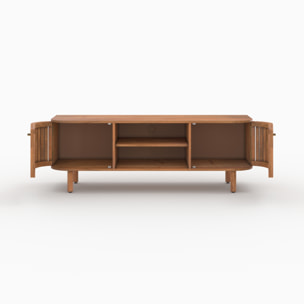 Meuble TV en bois d'acacia 145 cm - Paola
