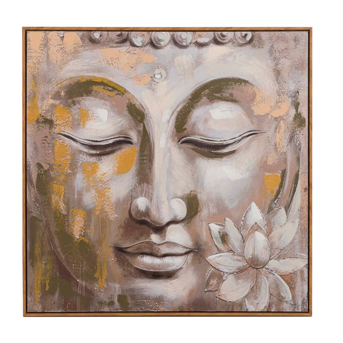 Cuadro Buda 80% Pintado A Mano 80x4x80 Cm