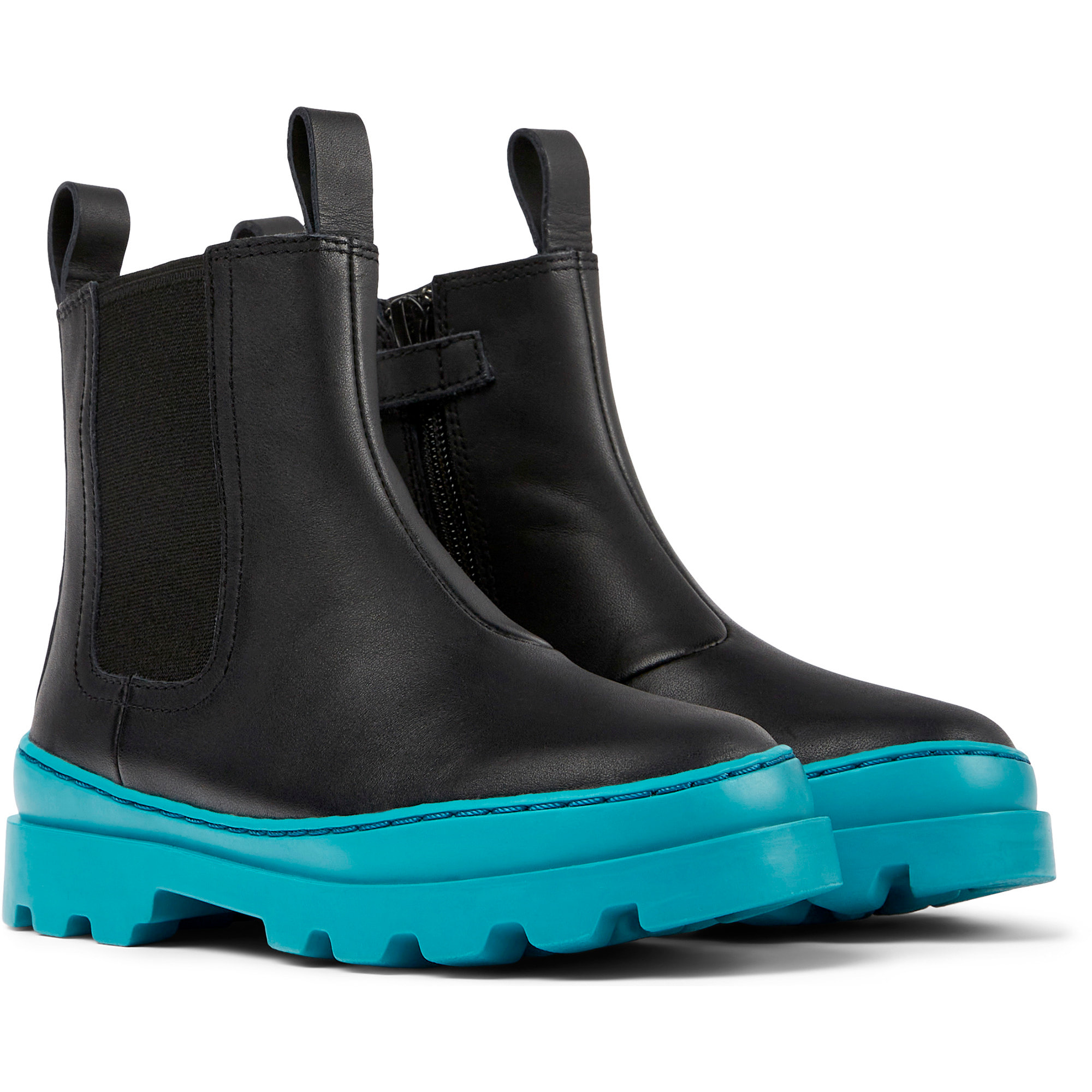 Botines - CAMPER Brutus - Negro - Cuero liso