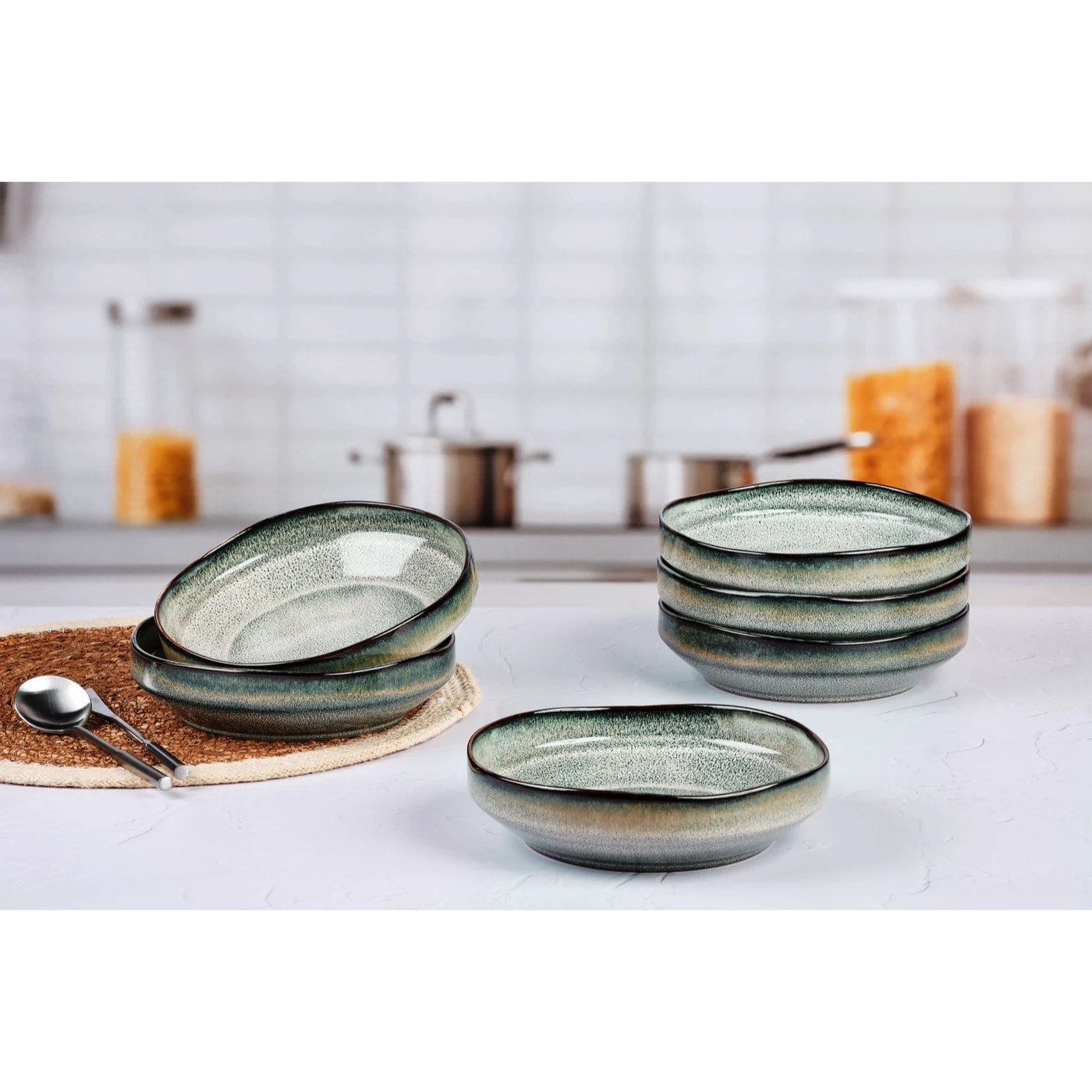 Assiette creuse GENESIS Ø21cm - 6 pièces - Terre