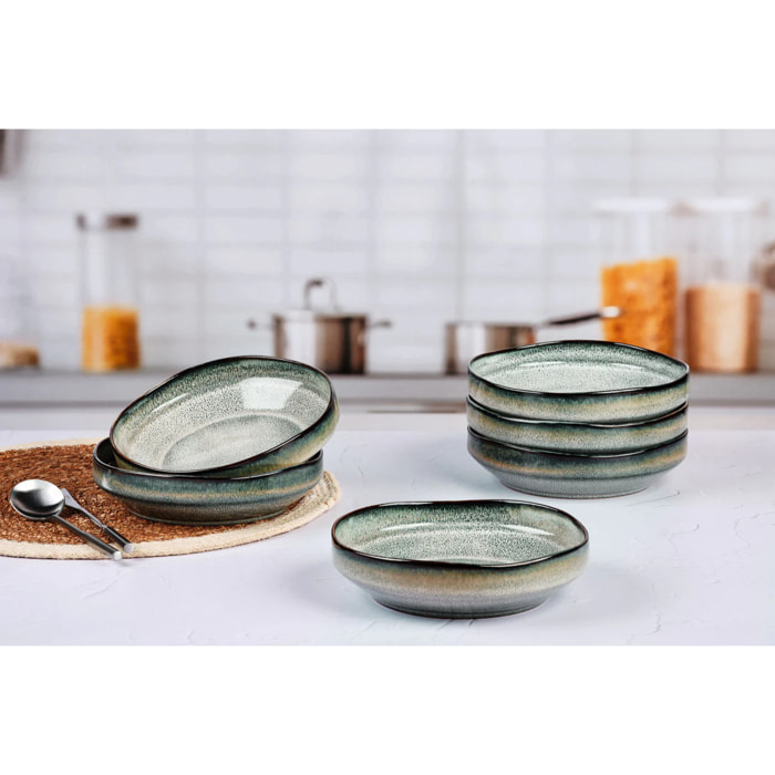 Assiette creuse GENESIS Ø21cm - 6 pièces - Terre