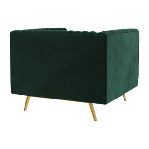 Fauteuil en velours vert foncé - Gatsby