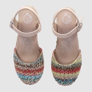 Sandalias de Piel Sintética - Multicolor - Tacón: 4 cm