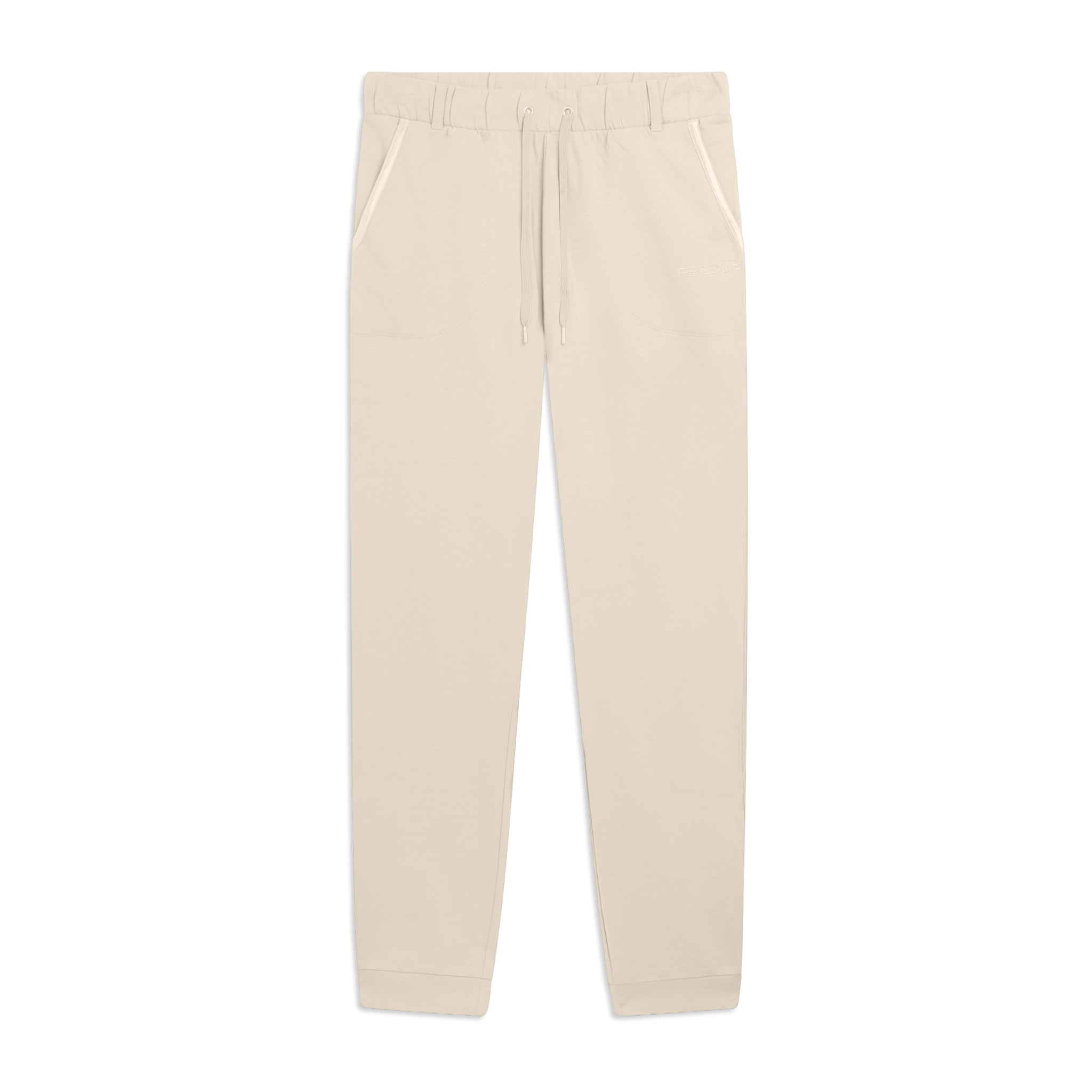 Pantaloni Sportivi in Jersey Pesante con Coulisse e Polsini