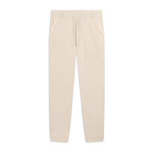 Pantaloni Sportivi in Jersey Pesante con Coulisse e Polsini