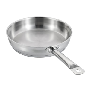 Poêle inox 28x6cm induction