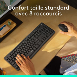 Clavier + Souris LOGITECH MK295 Silent Wireless Combo