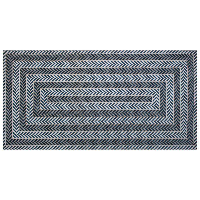 Tappeto da cucina Salice blu indaco CON FONDO ANTISCIVOLO