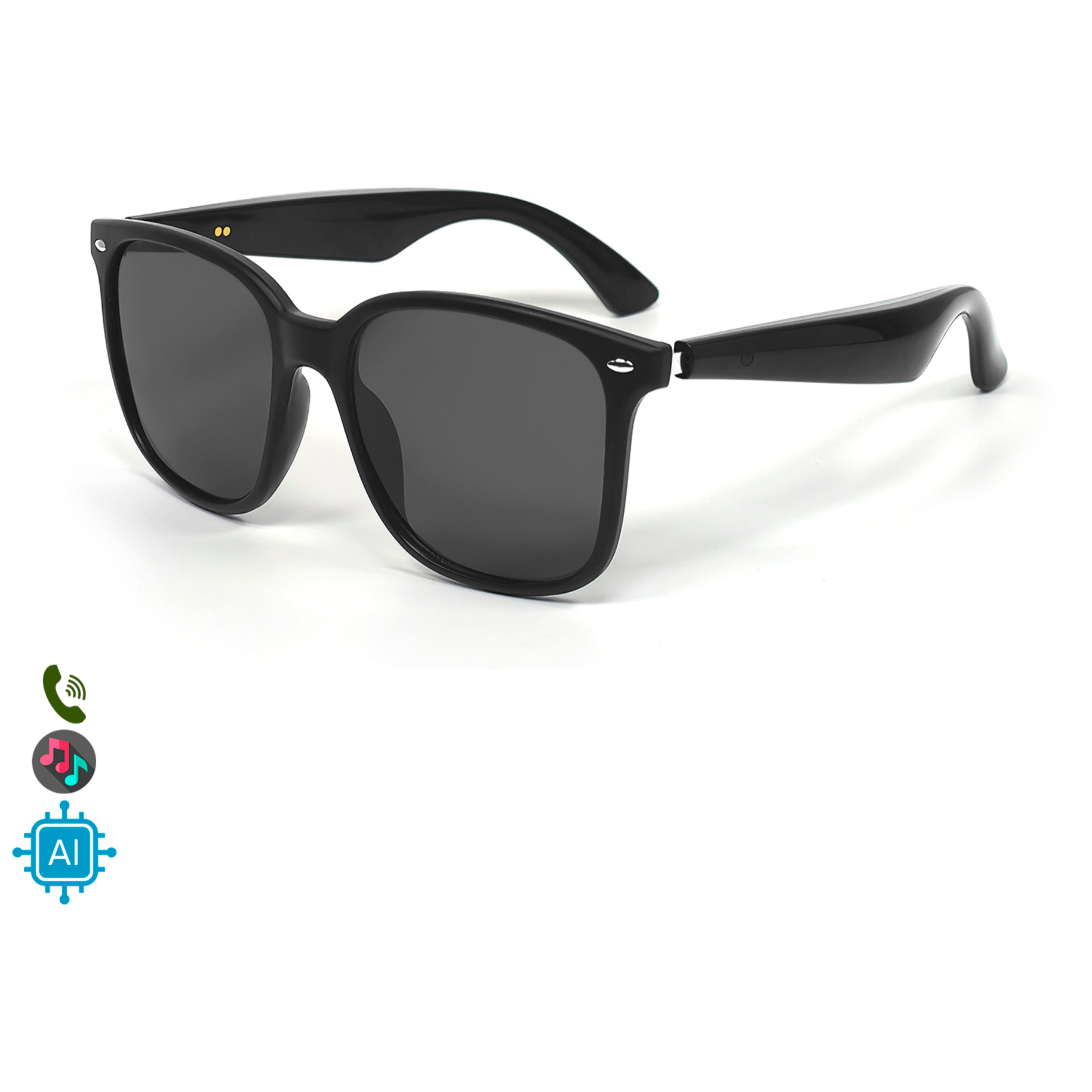 Gafas AI GY-500, traducción de +100 idiomas, asistente inteligente y notas de voz.