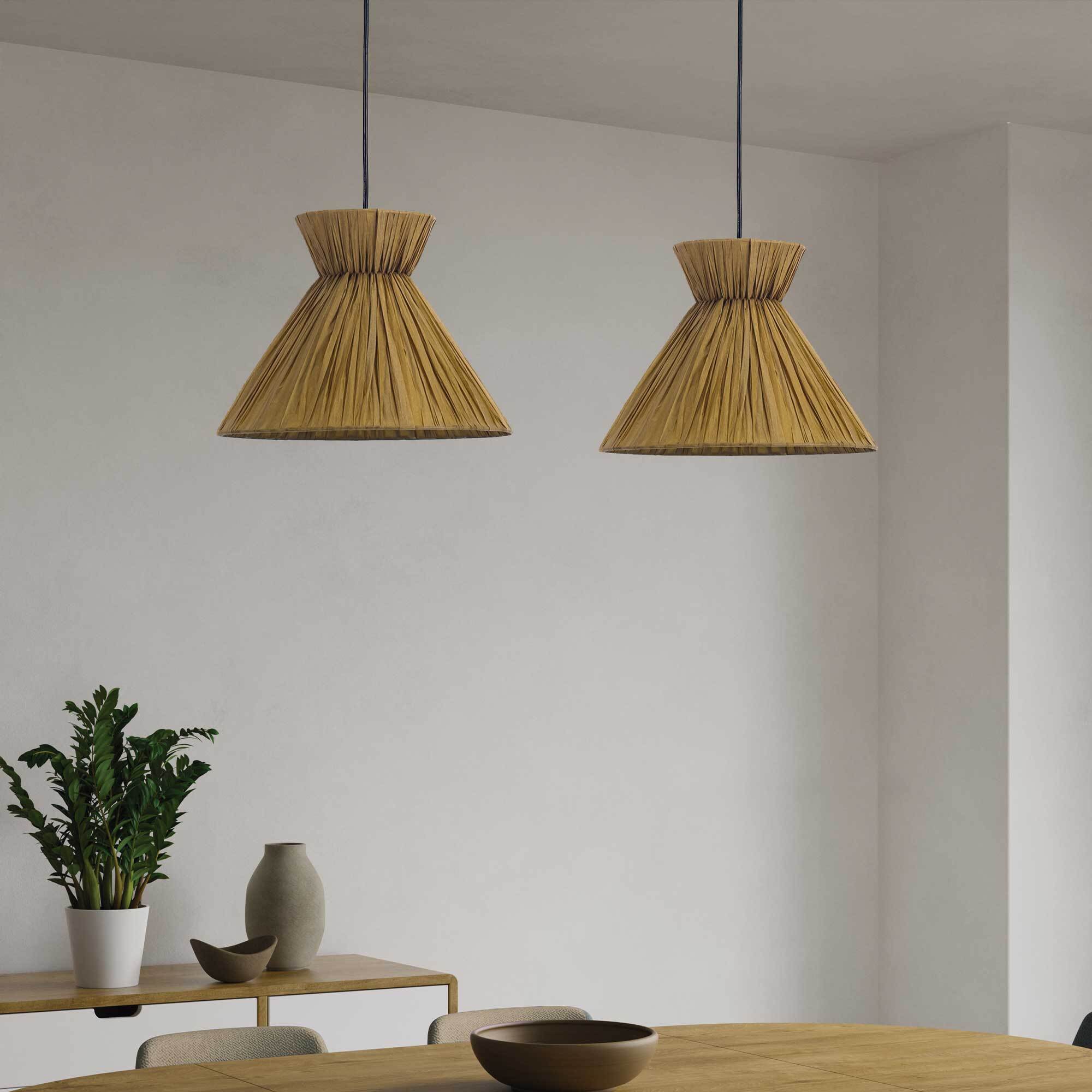 Forlight Dama lampara colgante en negro para bombilla E27