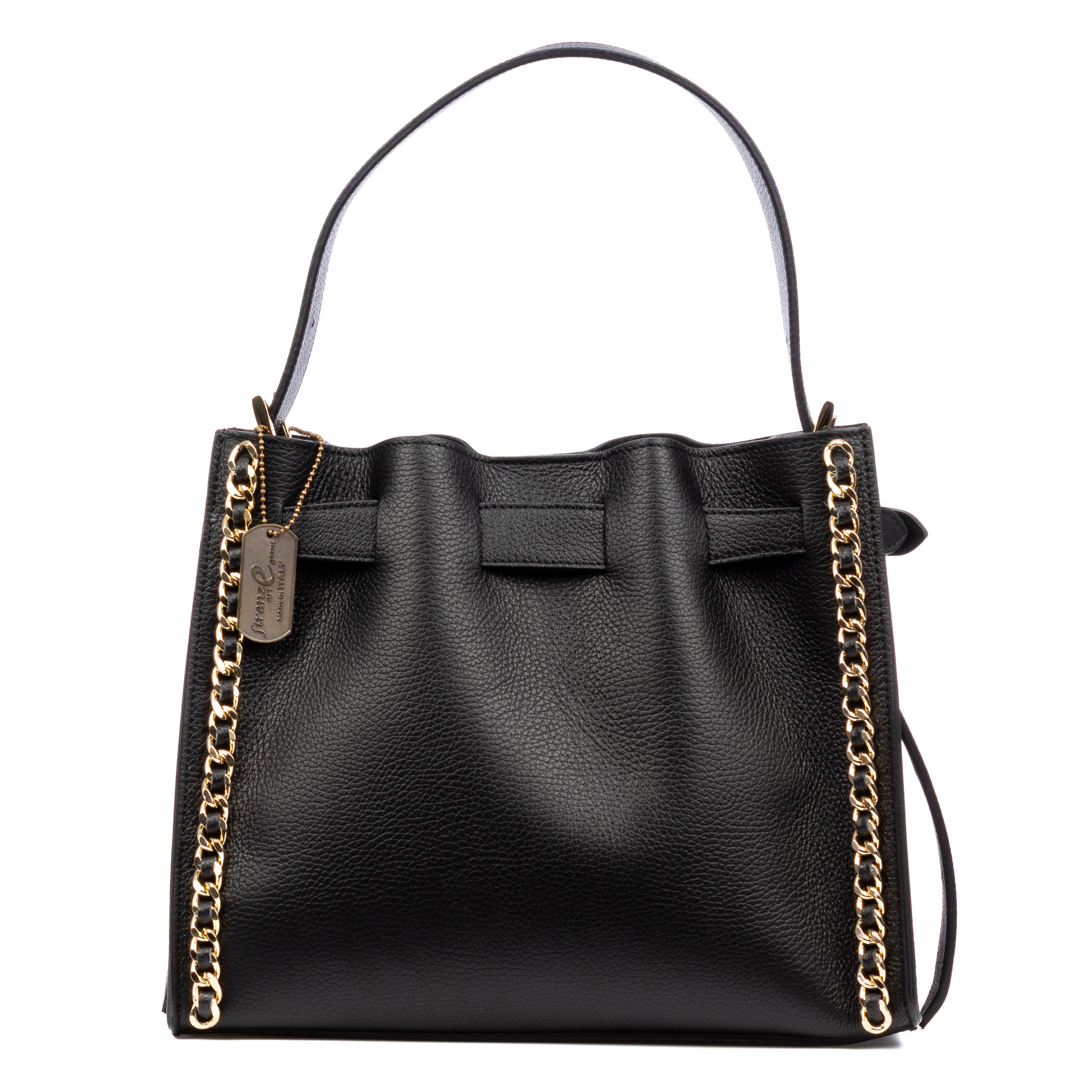 Barano borsa a spalla donna. Pelle autentica Dollaro.