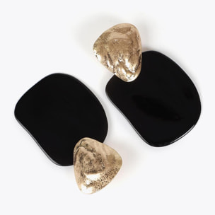 Orecchini Combinati Metallo e Acrilico