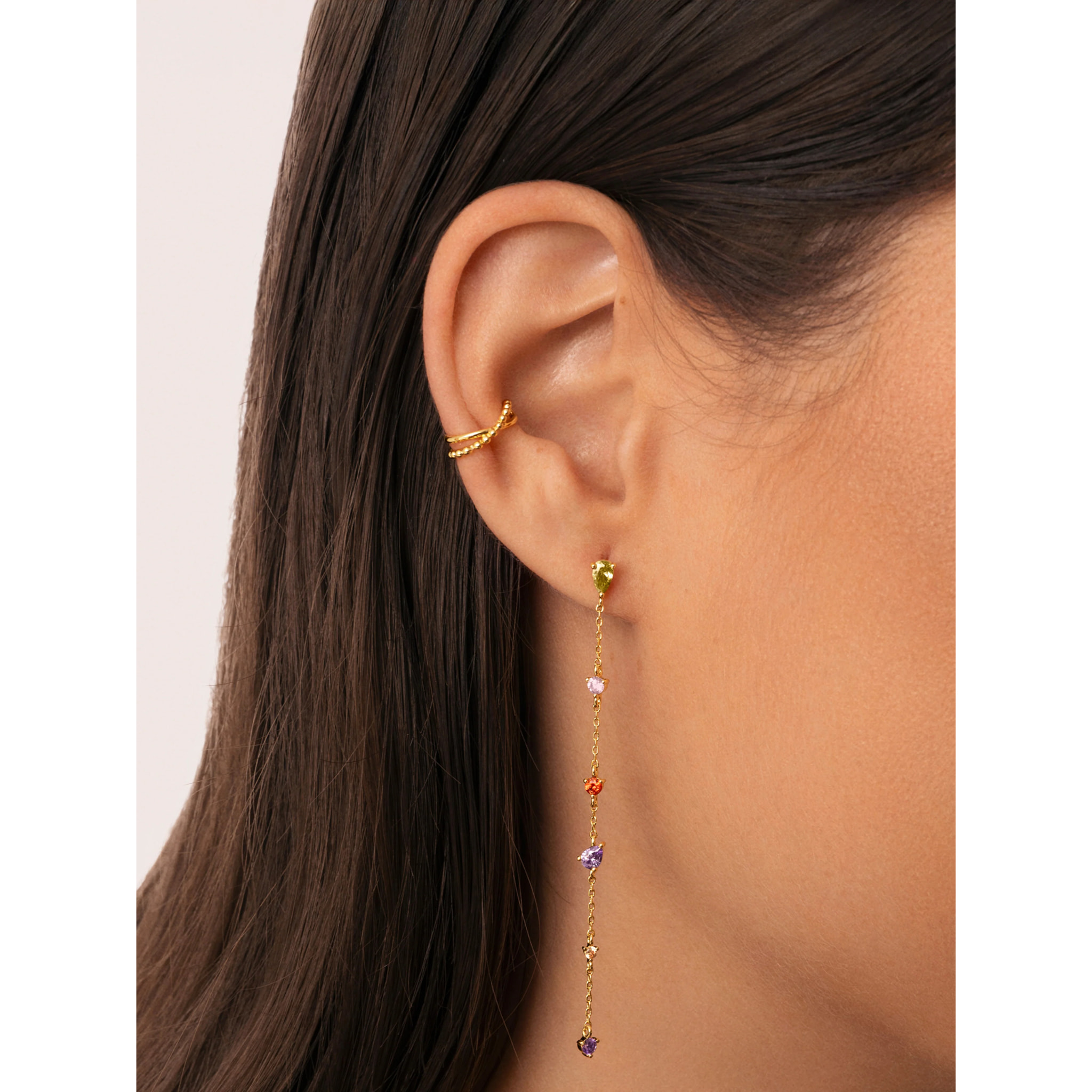 Orecchino Ear Cuff Nina Argento Placcato Oro