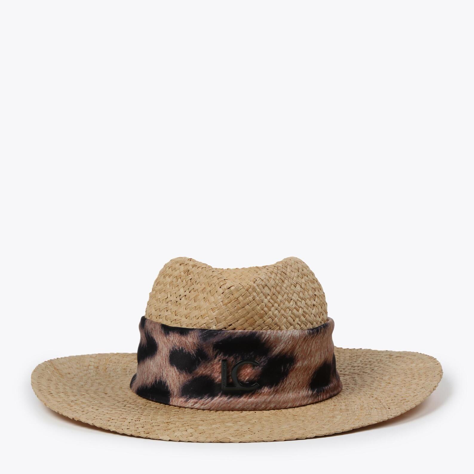 Cappello a tesa larga con foulard