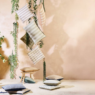 Coussin Groove 40x40cm rayé vert