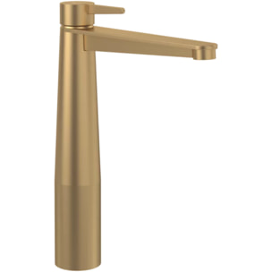 Mitigeur lavabo surélevé Conum avec vidage Push Open Or brossé