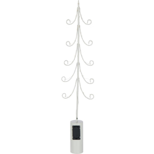 J-Line décoration Arbre Base Cylindre - fer - blanc - large - 4 pcs - LED
