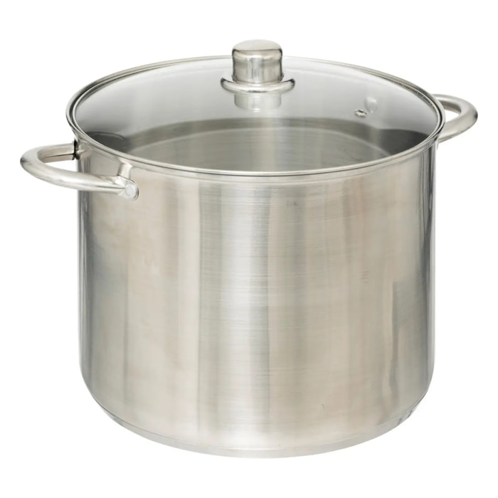 Marmite avec couvercle en inox 13L