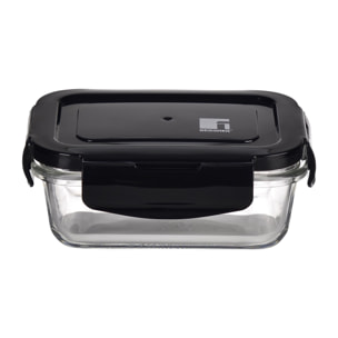 Recipiente Hermético en Borosilicato de 330ml con tapa negra Copper Bergner