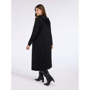 Fiorella Rubino - Vestido largo con capucha - Negro