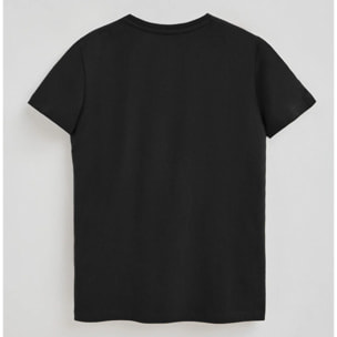 Camiseta negra con cuello de pico y logo Rigby Go Gold